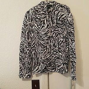 NWT Scarlett Nite Sequin Zebra Print Jacket